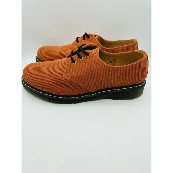 DR. MARTENS Shoes 1461 Mens Size 9 Rust Orange Duchess Corduroy Oxford Casual DR. MARTENS Shoes 1461 Mens Size 8 Rust Orange Duchess  main image 2